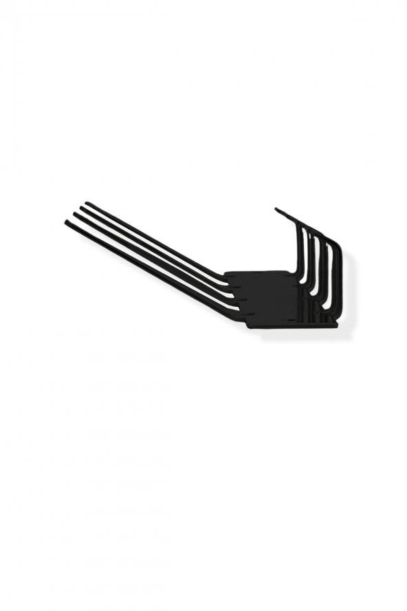 Metal Siyah Antre, Hol Modern Dekoratif  Duvar Askısı - 3