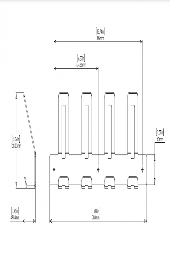Metal Siyah Antre, Hol Modern Dekoratif  Duvar Askısı - 4
