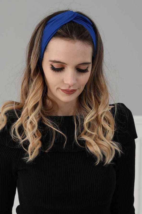 Bandana Saç Bandı Saks Mavi - 4