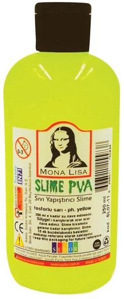 Südor Monalisa Slime Jeli Sarı Fosforlu 250 Ml.