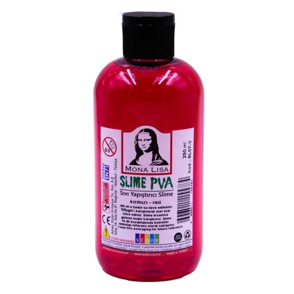 Südor Monalisa Slime Jeli Kırmızı Fosforlu 250 Ml.