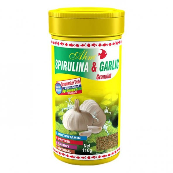 Ahm Marin Spirulina Garlic Sarımsaklı Yem 100ml / 50gr.