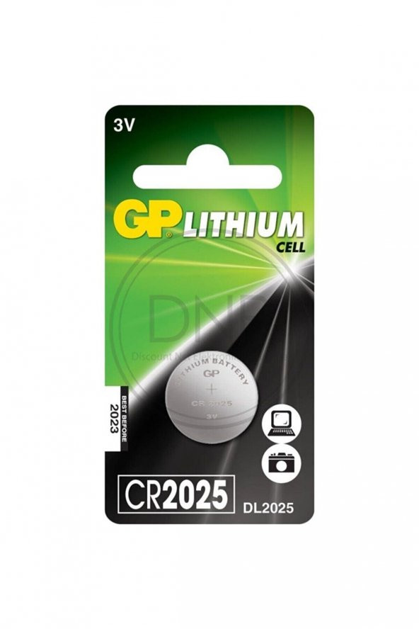 Gp 3V Lityum Düğme Pil Tekli Paket CR2025