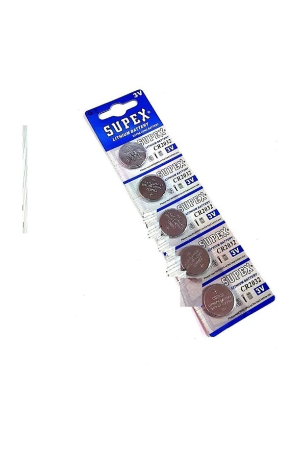 Supex Cr2016 3V Lityum 5 Li Blister Pil (5 Li Paket)