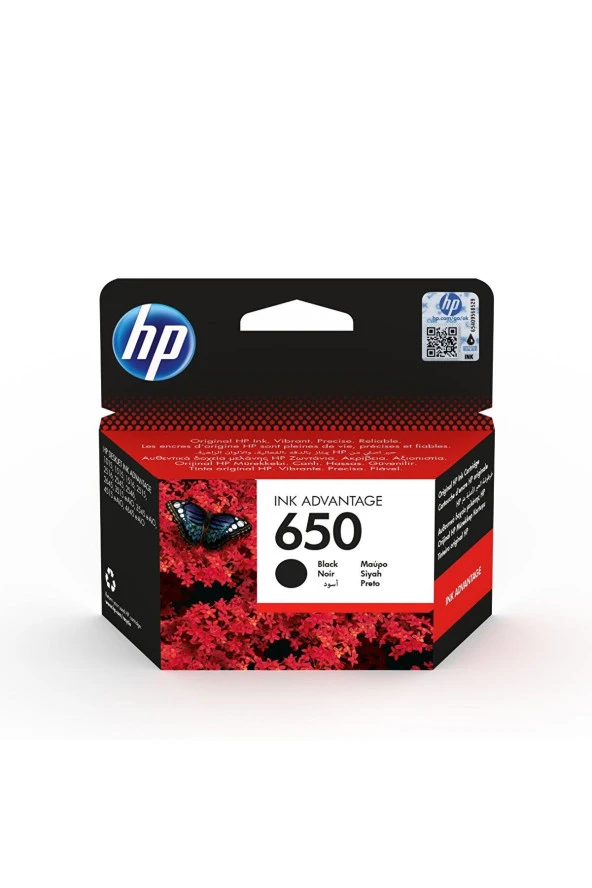 HP 650 Black Siyah Kartuş CZ101AE Siyah Kartuş