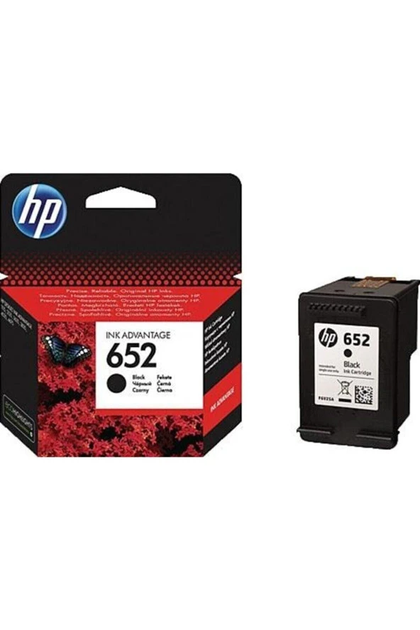HP 652 Black Siyah Kartuş F6V25AE Siyah Kartuş