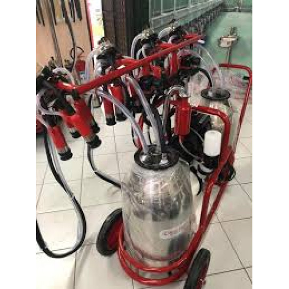 Kurtsan Dört Sağım Çift Güğüm Mobil Inek Süt Sağım Makine MEKANİK Pulsatörlü - 2