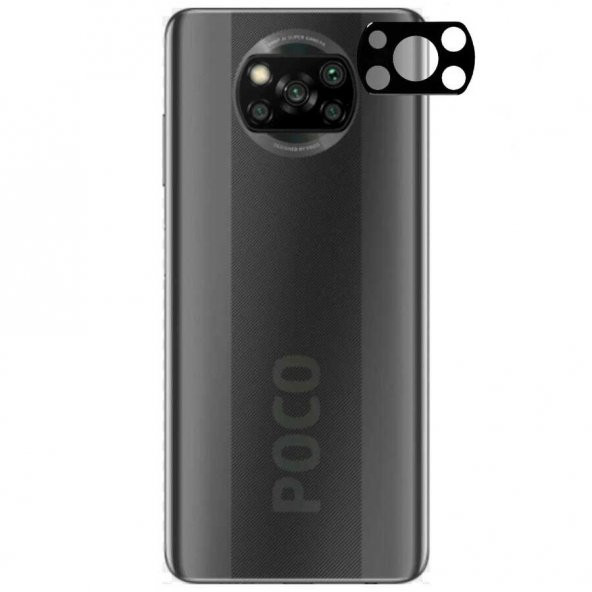 Xiaomi Poco X3 3D Kamera Lens Koruyucu Temperli Cam Çerçeve - 6