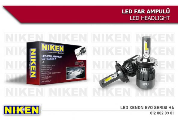 NİKEN EVO SERİSİ AMBÜL LED H4 6000K XENON