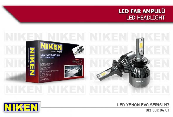 NİKEN EVO SERİSİ AMBÜL LED H7 6000K XENON