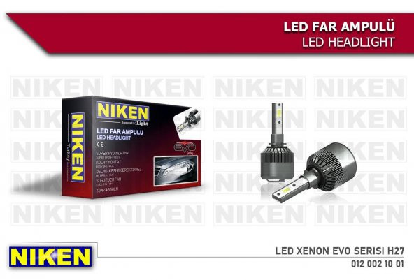 NİKEN EVO SERİSİ AMBÜL LED H27 6000K XENON