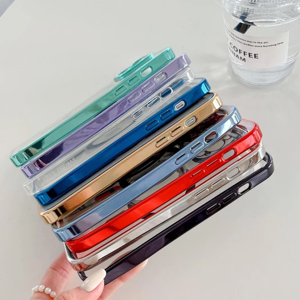 İphone 14 Plus Magsafe Uyumlu Parlak Lazer Kapak - 8