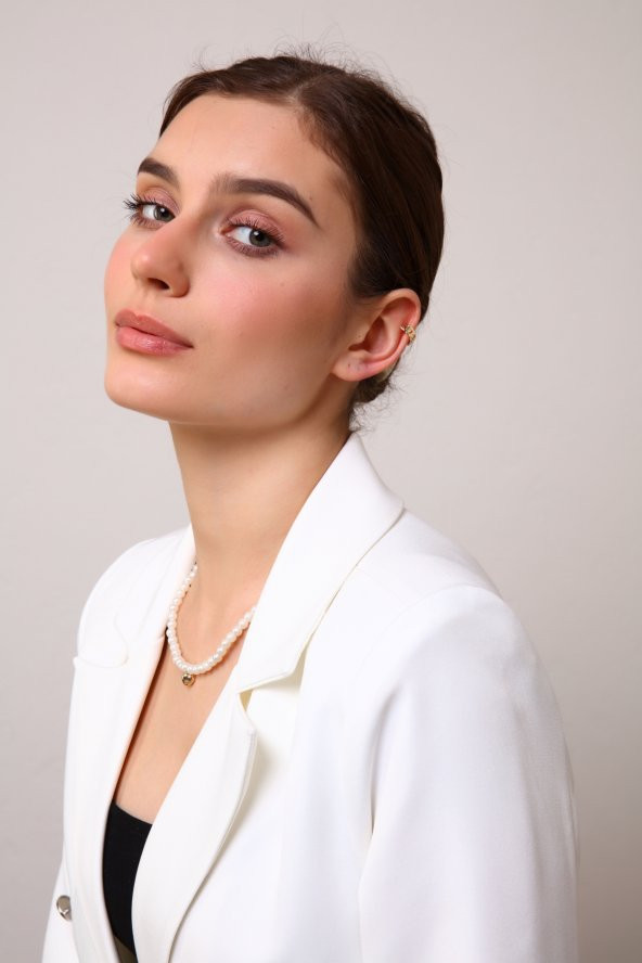 Gold Zincir Model Kıkırdak Küpesi - 3