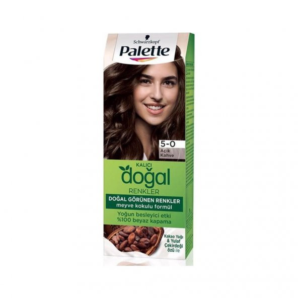 Palette Kalıcı Doğal Renkler Set Boya 5-0 Açık Kahve