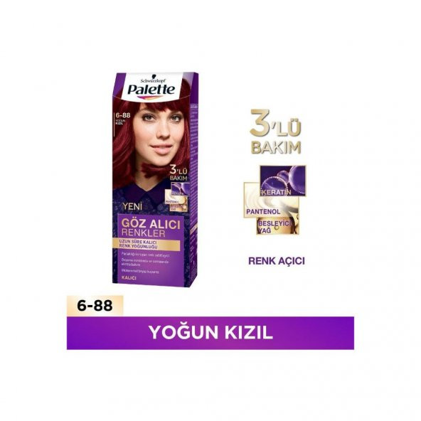 Palette Göz Alıcı Renkler Set Boya 6-88 Yoğun Kızıl - 2