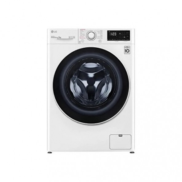 Lg F4V3VYW0WE 9 Kg Yıkama 1400 Devir Buharlı B Enerji Metalik Beyaz Çamaşır Makinesi - 1