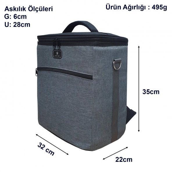 GBMOTİON Gri A+ Termal Çanta 25 Litre - 4