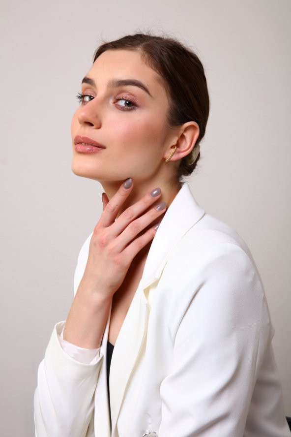 Gold Renk Burgu Earcuff - 2