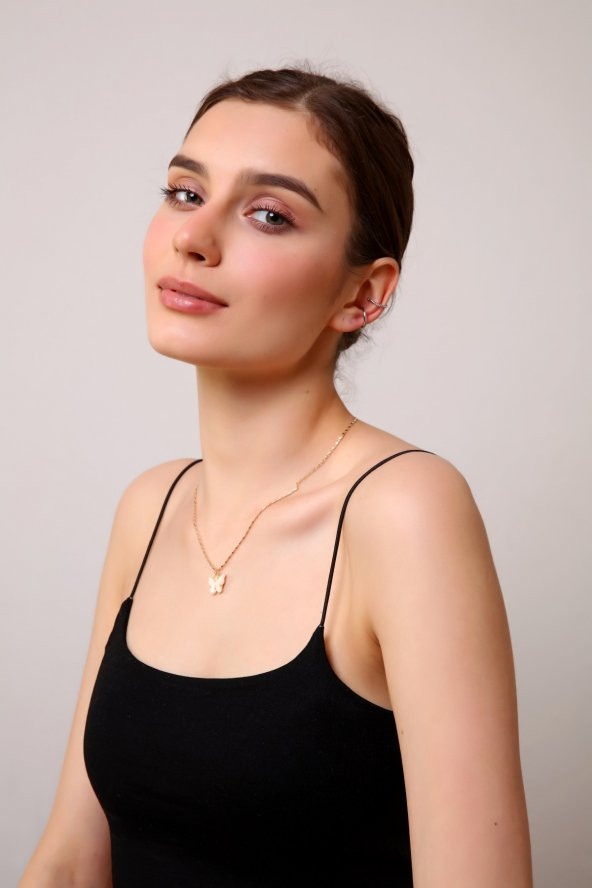 Pudra Kelebek Kolye - 7