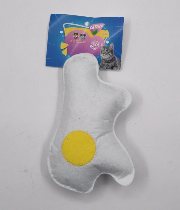 Nefes Pet NEFES PET Omlet Figürlü Kedi Otlu Keçe Kedi Oyuncak