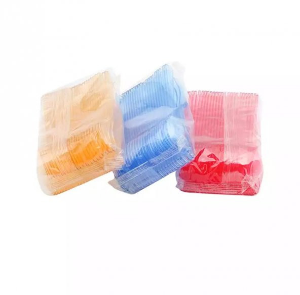 Plastik Renkli Dondurma, Tadım Kaşığı 50 Adet - 6
