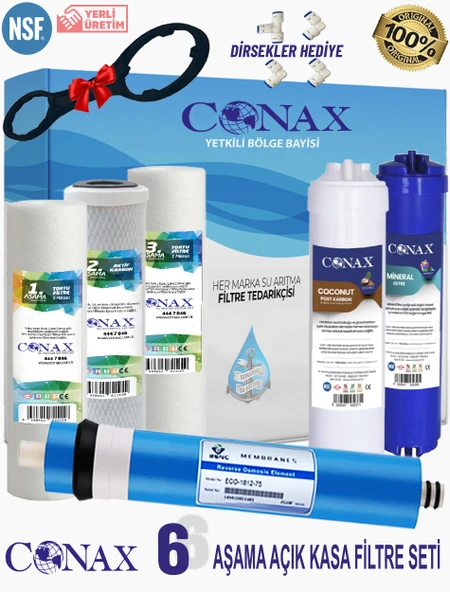 CONAX Açık Kasa 6 lı Filtre Seti BENC Membranlı Tüm Açık Kasa Cihazlar İle Uyumlu ürün görseli
