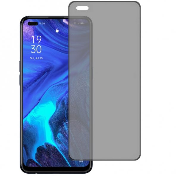 Oppo Reno 4 Lite Mat Nano Gizli Hayalet Ekran Koruyucu Yandan Gözükmez