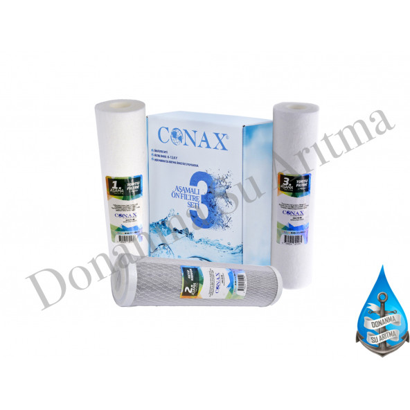 CONAX (ORJİNAL) AÇIK KASA 3 LÜ ÖN TAKIM FİLİTRE SETİ (TÜM AÇIK KASA CİHAZLAR İLE UYUMLU)