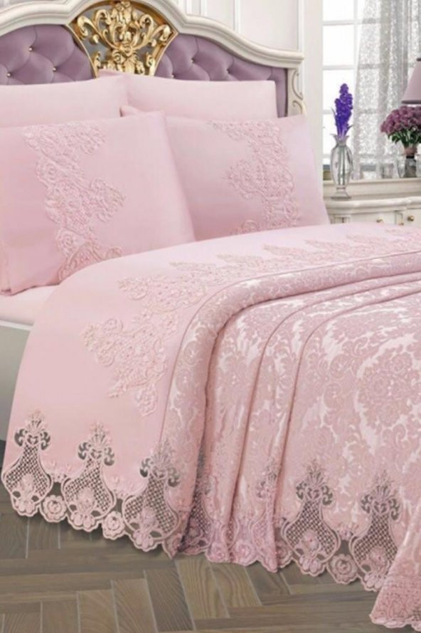 Çeyizlik Pike Takımı Dubai Pudra - 2