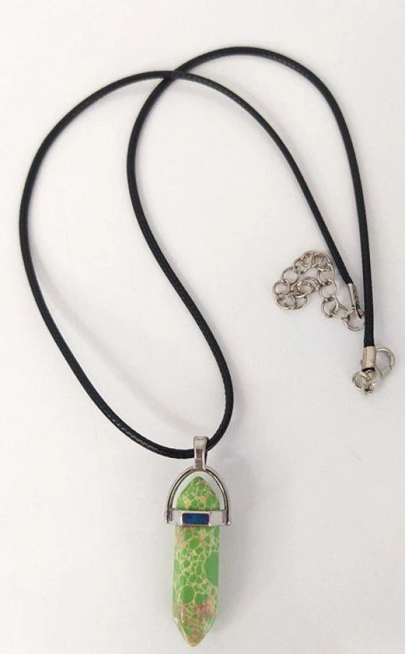 Kolye Çakra Doğal Varisit Taşı Çivi Kolye Takı Bijuteri Aksesuar - 2