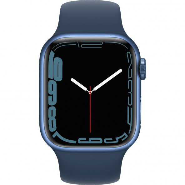Apple Watch Series 7 GPS 41mm Mavi Alüminyum Kasa ve Spor Kordon Akıllı Saat - 2