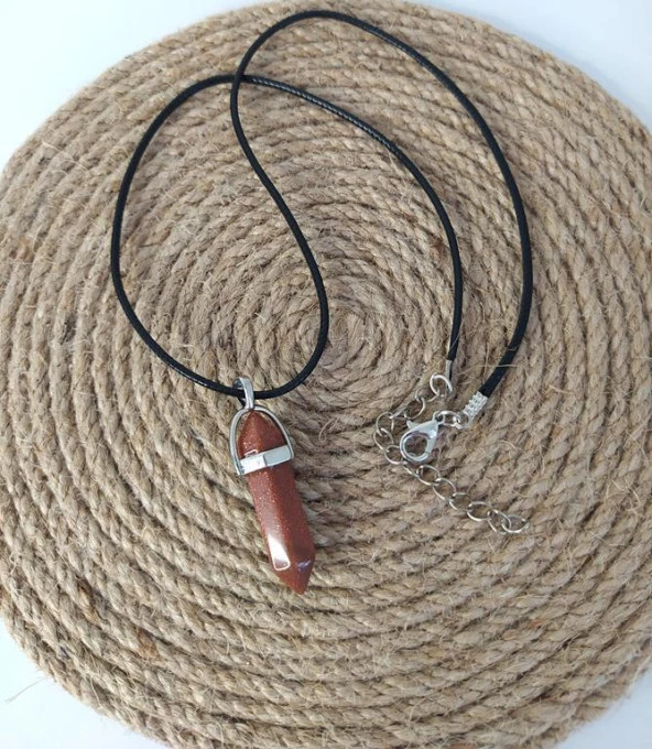 Kolye Çakra Doğal Yıldız Taşı Çivi Kolye Takı Bijuteri Aksesuar