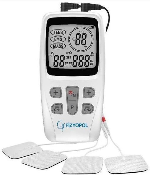 Fizyopol 2 Kanallı Dijital Tens Ems Masaj Cihazı, 22 Program ürün görseli