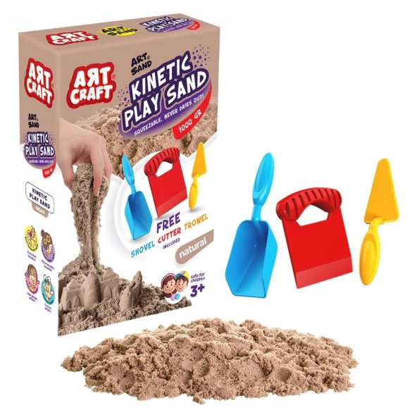 Art Craft Aksesuarlı Kinetik Oyun Kumu 1000 gr NATUREL