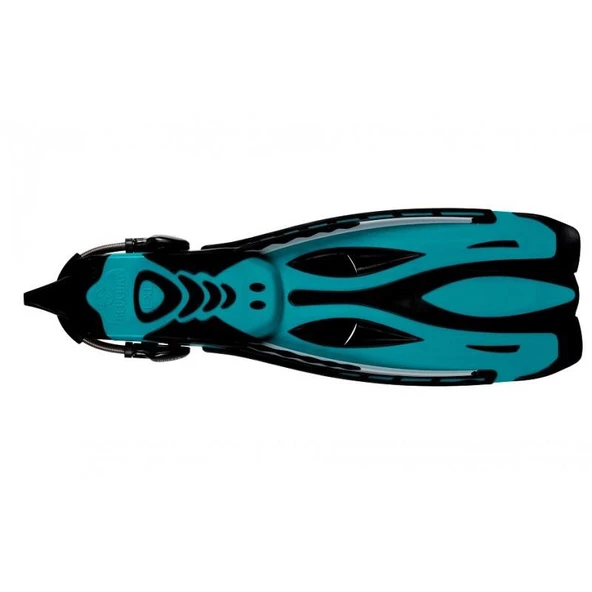 BEUCHAT Palet Açık POWERJET, Çelik Yaylı Kayış ile Mavi Atoll - 2