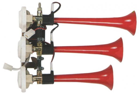 HİDO 3 BORULU 12 VOLT SAYDIRMALI HAVALI KORNA ARAP KORNA VİDEOLU - 2