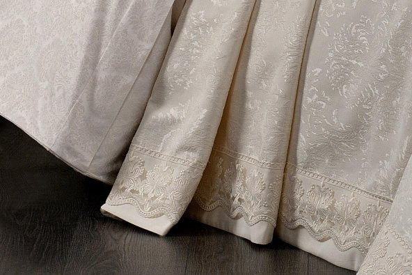 Finezza Diva Jakar Dantelli Bambu Nevresimli Krem Gelin Seti 9 Parça - 1215 - 3