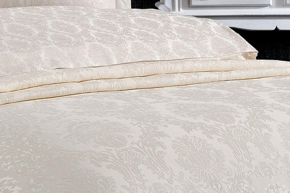 Finezza Diva Jakar Dantelli Bambu Nevresimli Krem Gelin Seti 9 Parça - 1215 - 9
