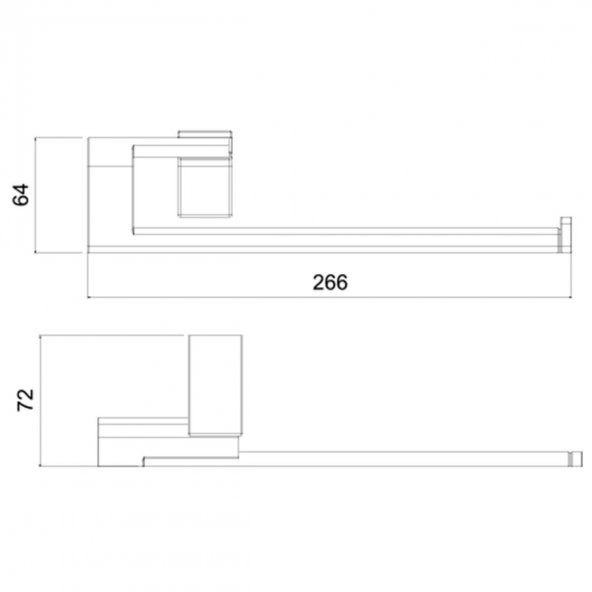 Tema Premium Serisi Mutfak Kağıt Havluluk Mat Siyah - 2