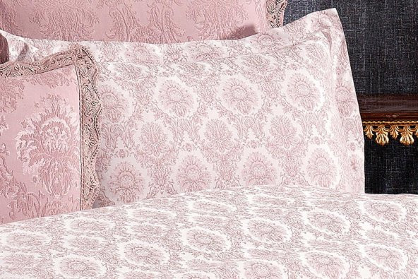 Finezza Diva Jakar Dantelli Bambu Nevresimli Pudra Gelin Seti 9 Parça - 1218 - 5