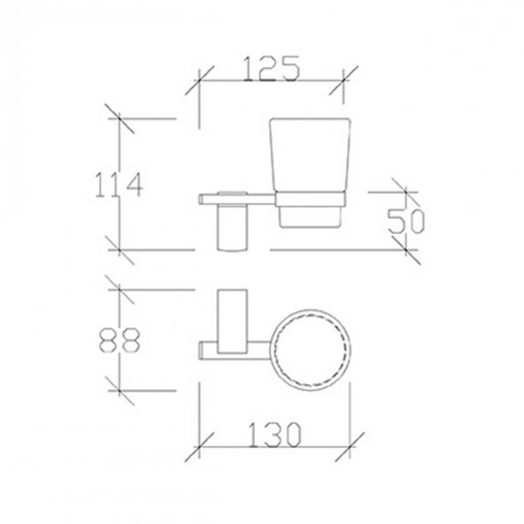 Tema Premium Serisi Banyo Diş Fırçalık Mat Siyah - 2
