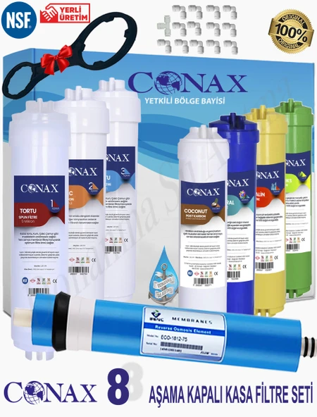 CONAX Kapalı Kasa 8 li Filtre Seti BENC Membranlı (Tüm Kapalı Kasa Cihazlar İle Uyumlu) ürün görseli
