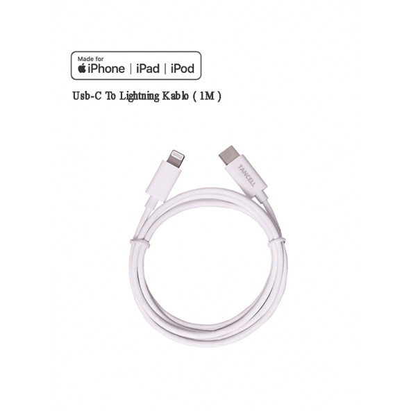 TANCELL Iphone Type-c Lightning Şarj Kablosu Orjinal Mfi Lisanslı Data Kablosu (1m) Iphone Şarj Kablosu - 2
