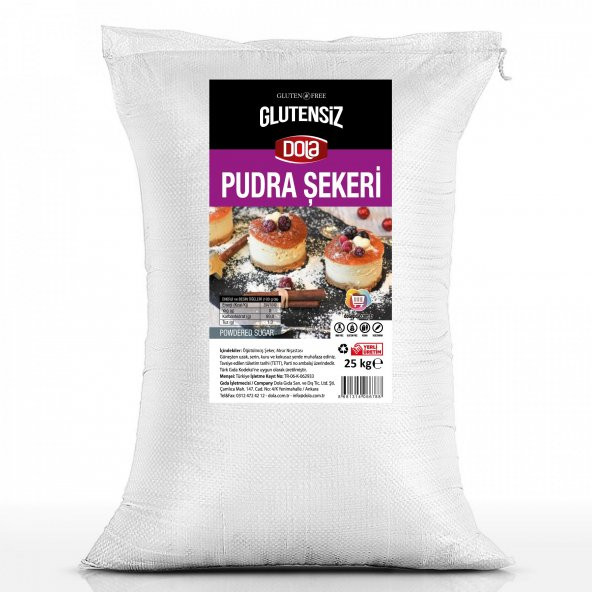 Dola Glutensiz Pudra Şekeri 25 kg