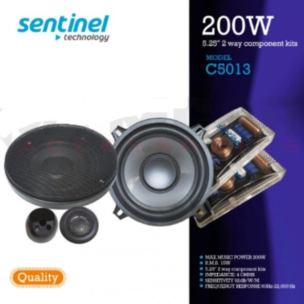 SENTİNEL C5013 COMPONENT HOPARLÖR MİD TAKIMI 200 WATT 13 CM FULL SET - 1