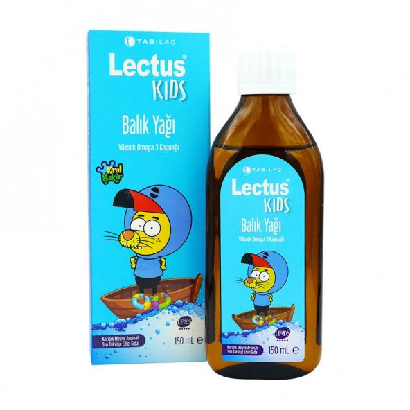 Lectus Kids Karışık Meyve Aromalı Balık Yağı 150 ml