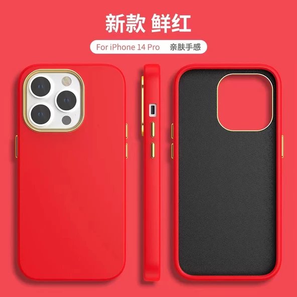 İphone 14 Dik Kenarlı Deri Görünümlü Atlas Kapak - Resim 6