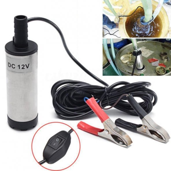 12 VOLT SIVI TRANSFER POMPASI DALGIÇ POMPA MAZOT - SU - SÜT - SIVI - 5
