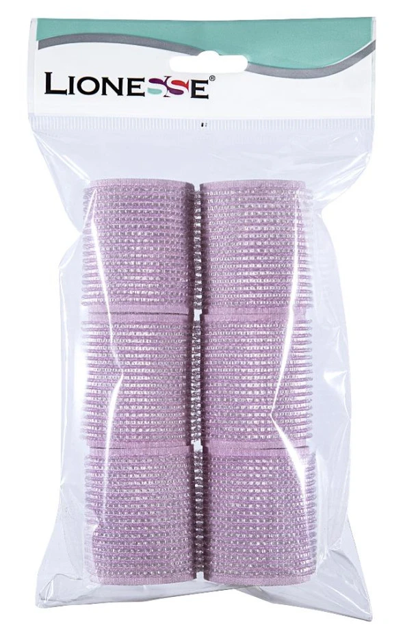 Lionesse Bigudi 1113 Süngerli Pembe 6'lı Paket