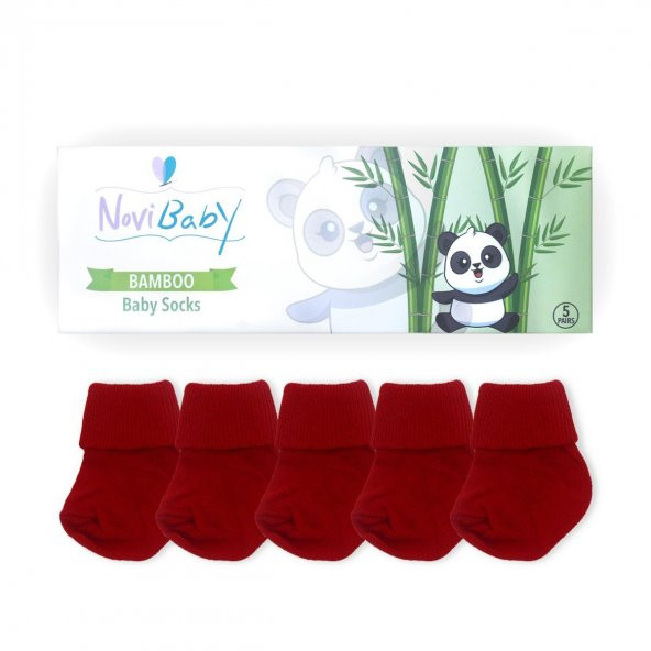 Novibaby 5li Bambu Yenidoğan Bebek Çorap I Rudy I 0-6 ay - 2